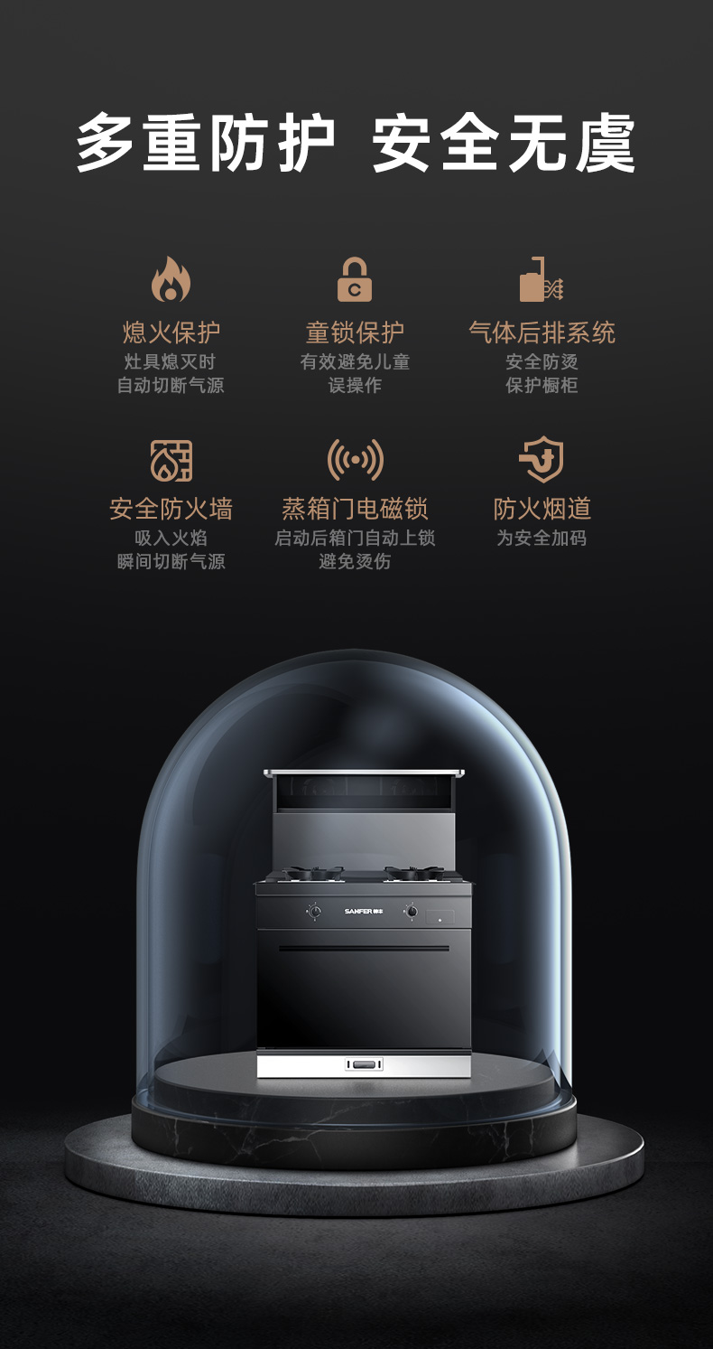 帥豐T1蒸烤一體集成灶