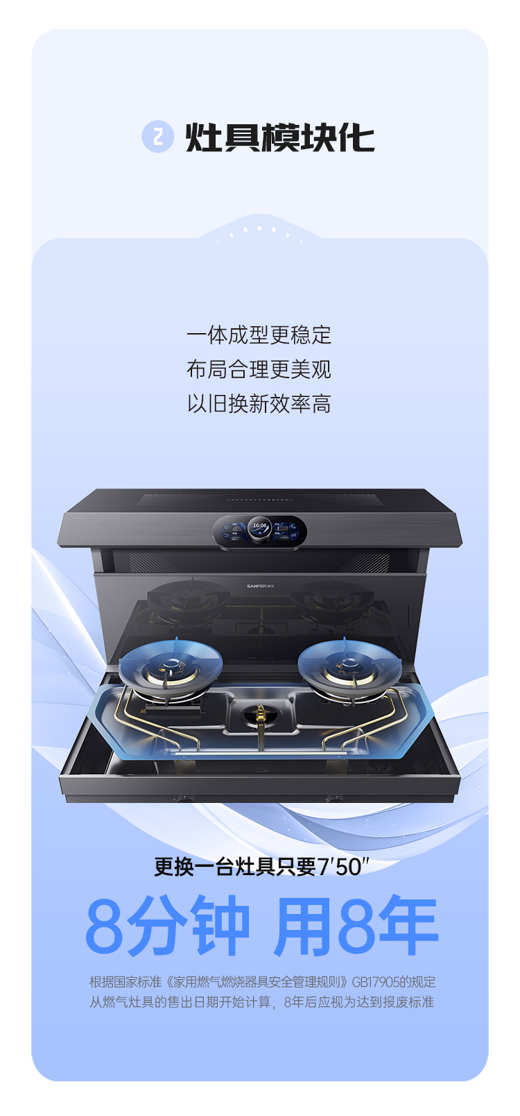 帥豐時空S5蒸烤獨立集成灶