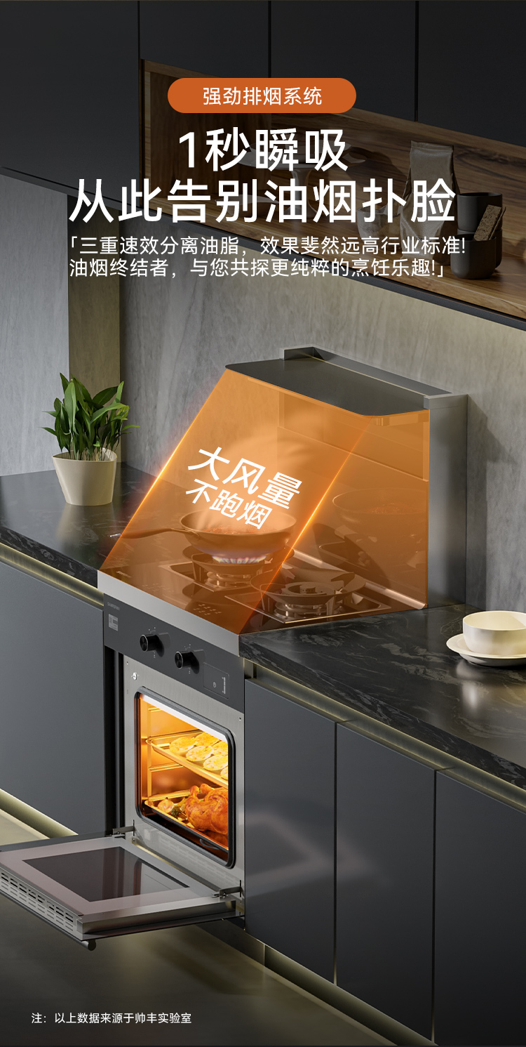 帥豐D8蒸烤一體集成灶