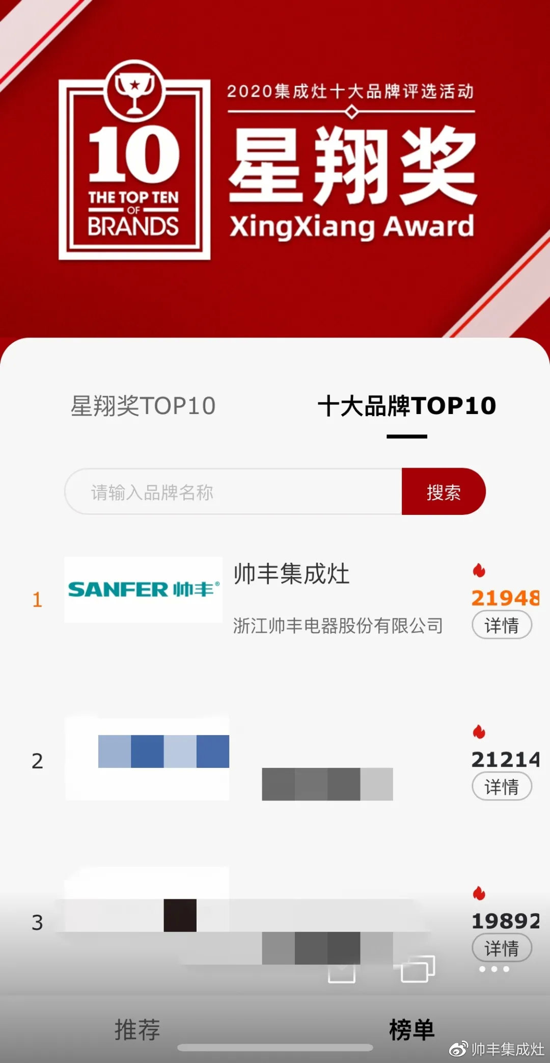 2020集成灶十大品牌即將揭榜，期待帥豐好成績！