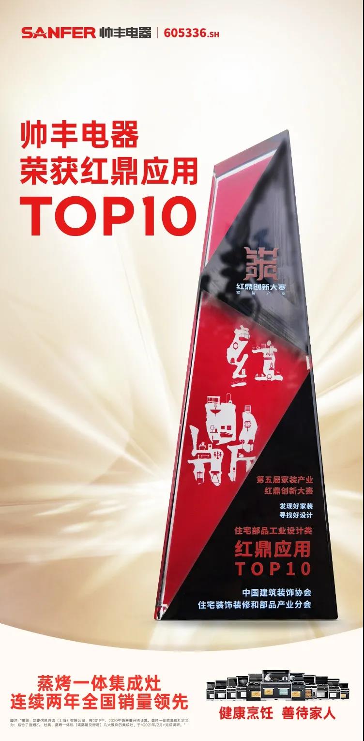 獨(dú)領(lǐng)豐尚|創(chuàng)新新主張，帥豐攬獲“紅鼎應(yīng)用TOP10”獎(jiǎng)項(xiàng)！